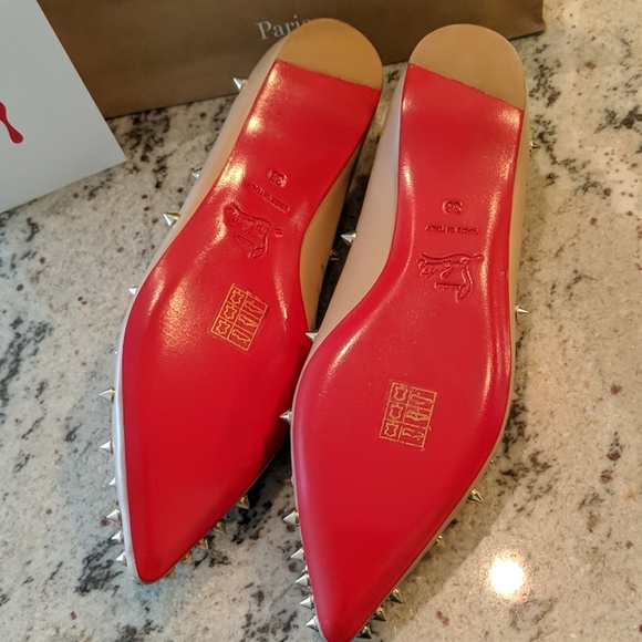 UNWORN Authentic Nude Studded Louboutins - Picture 4 of 5